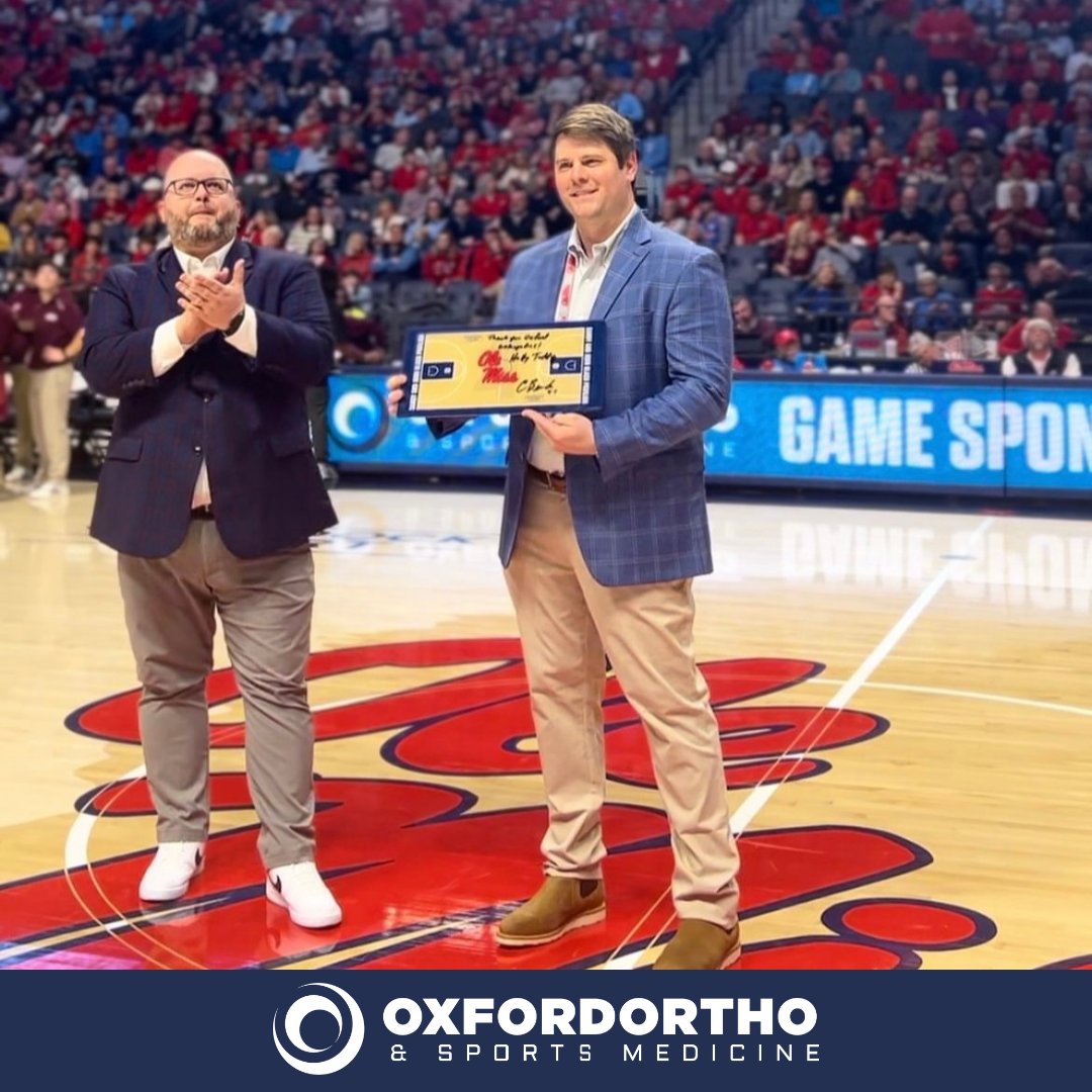 Oxford Ortho was proud to be yesterday’s game sponsor for the Ole Miss vs. MSU basketball game! It’s our honor to serve Ole Miss Athletics as the official orthopaedic team physicians, keeping athletes healthy. Just like we care for the Rebs, we’re here for you too!