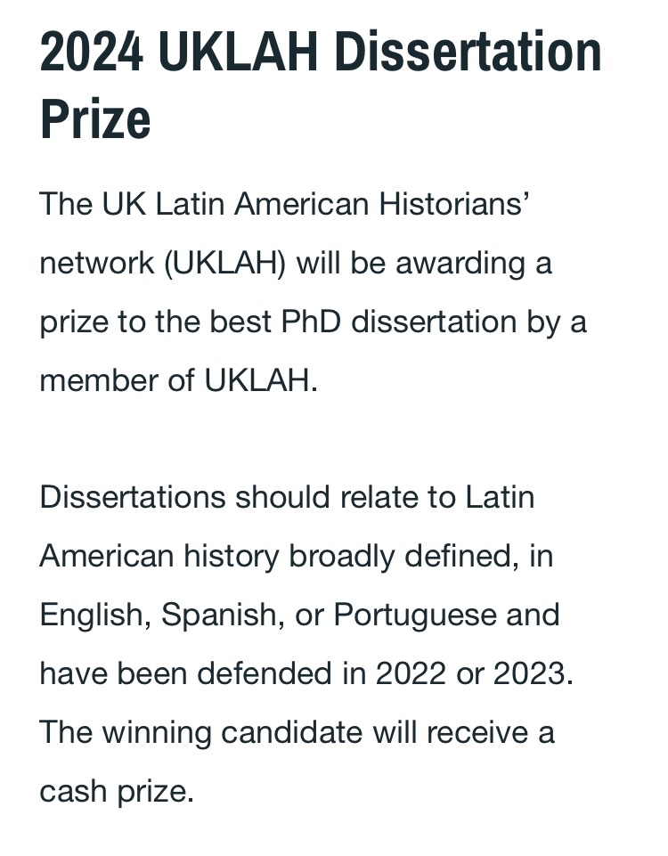 UKLAH dissertation prize
 
📢📢please retweet 📢📢

uklah.wordpress.com/opportunities-…