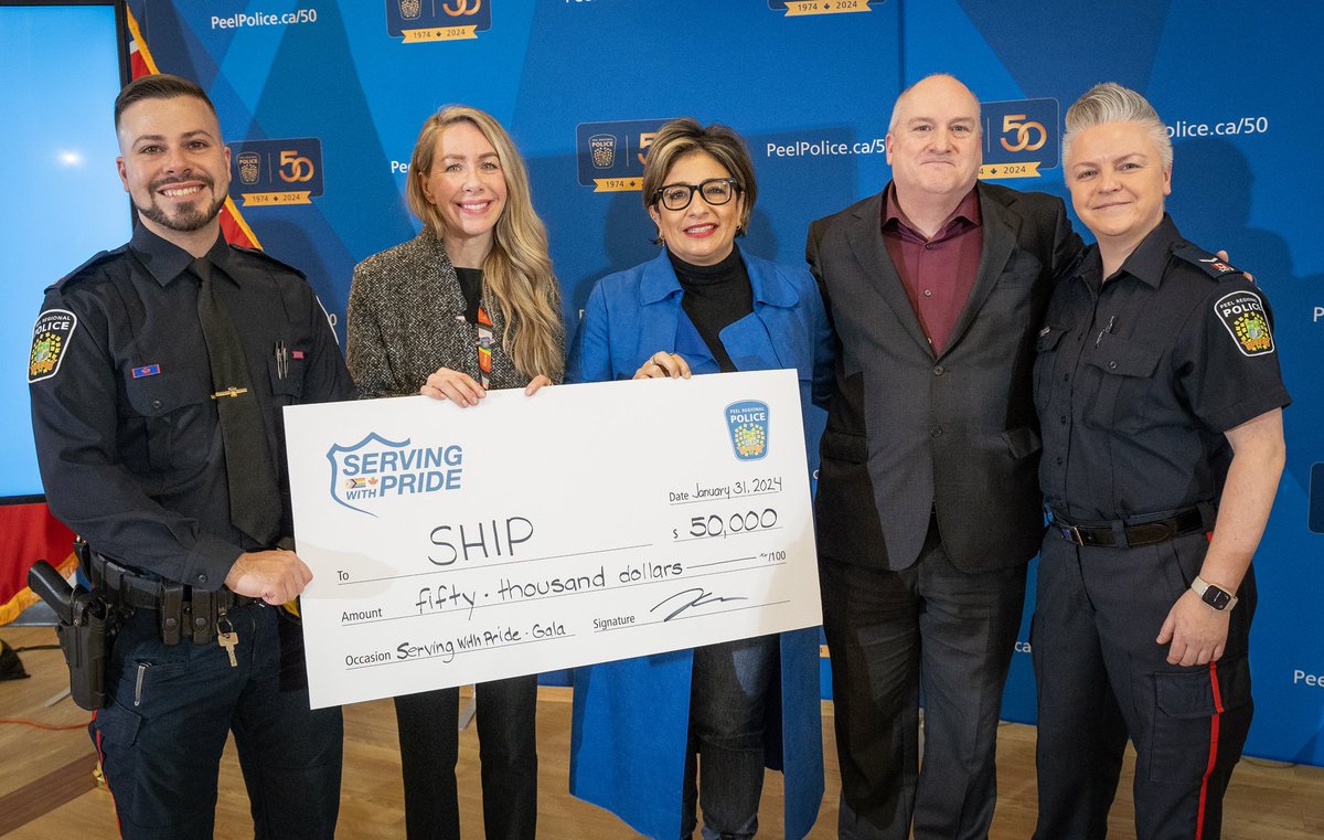 The results of our 2023 Gala & Awards Night are in!! Thanks to our collaboration with @PeelPolice and of course our generous sponsors & attendees, we have been able to donate $50,000 to @shipshey in support of 2SLGBTQ+ youth. Thank you to everyone for your tremendous support!