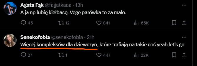 sawardega's tweet photo. Wczoraj zadano mi pytanie, czy Agata Fąk ma szanse zostać moją ulubioną aktorką filmów dla dorosłych. Odpowiedziałem, w żartobliwy sposób, że preferuję inny rodzaj kobiecego ciała (dokładna wypowiedź na screenie).

Nie powiedziałem, że jej rodzaj ciała jest zły, że nie ma prawa nikomu się podobać. Powiedziałem, że ja lubię w kobietach coś innego. Na twitterze wrzawa, wiele kobiet mnie krytykuje za moją wypowiedź np. @w_jaroniewska czy @senekofobia.

Czy nie mam prawa mieć własnych preferencji? Rozumiem, że oburzyło Was moje żartobliwe słownictwo. Twierdzicie, że przez mój żart kobiety mogą czuć się urażone i będą teraz chodziły na operacje plastyczne.

Czemu teraz wrzeszczycie na twitterze a gdy to fagata obraża ludzi nazywając "karłami" to milczycie? No tak... bo przecież facetów można gnoić i obrażać, przecież mężczyzn nie da się wpędzić w kompleksy. Skoro walczymy o równouprawnienie to dlaczego podnosicie głos tylko gdy ktoś wypowiada się o wyglądzie dziewczyn natomiast gdy sprawa dotyczy chłopaków to milczycie?

Bądźmy sprawiedliwi. Mój tekst o Fagacie jest pokłosiem jej licznych pomówień oraz wpisów  krytykujących mój wygląd.

Co do tego, że wpędze kogoś w operacje plastyczne... to wielokrotnie powtarzałem jej, że lepiej wyglądała gdy była naturalna... taki mój gust.

Mam jednak jeszcze jedno przemyślenie. Mimo, że dziewczyna tak często mnie obraża powinienem być mądrzejszy. Strategia ząb za ząb doprowadzi tylko do pogłębiania konfliktu a trzeba pamiętać, że naszymi odbiorcami są także młode osoby, które dopiero budują swoją pewność siebie i takie wypowiedzi nie pomagają.

Według mnie każdy rodzaj ciała czy to kobiecego czy męskiego jest OK. Jeden lubi wysokie, inny niskie, jeden lubi duże piersi, a ja np. lubię mniejsze. Jeden lubi elfy, inny krasnoludów. Każdy w tym ja ma prawo do preferencji. 
Jeśli mam być szczery to Fagacie najmniej podoba mi się jej umysł i mam prawo do takiej opinii.