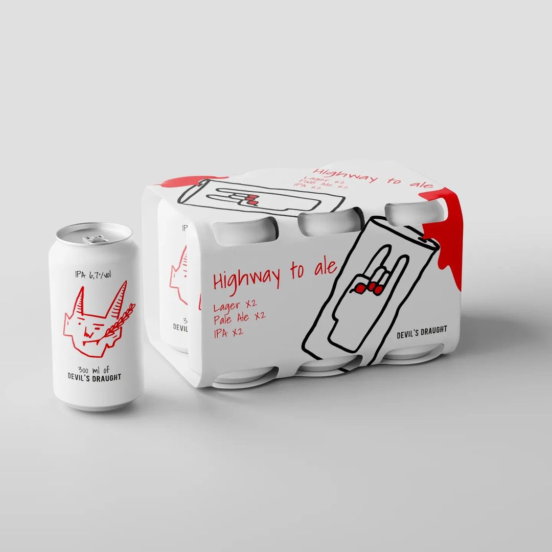 desircle's tweet photo. Devil’s Draught by Louise Lacan Design 🧡 #branding https://t.co/tZctBuhqWi