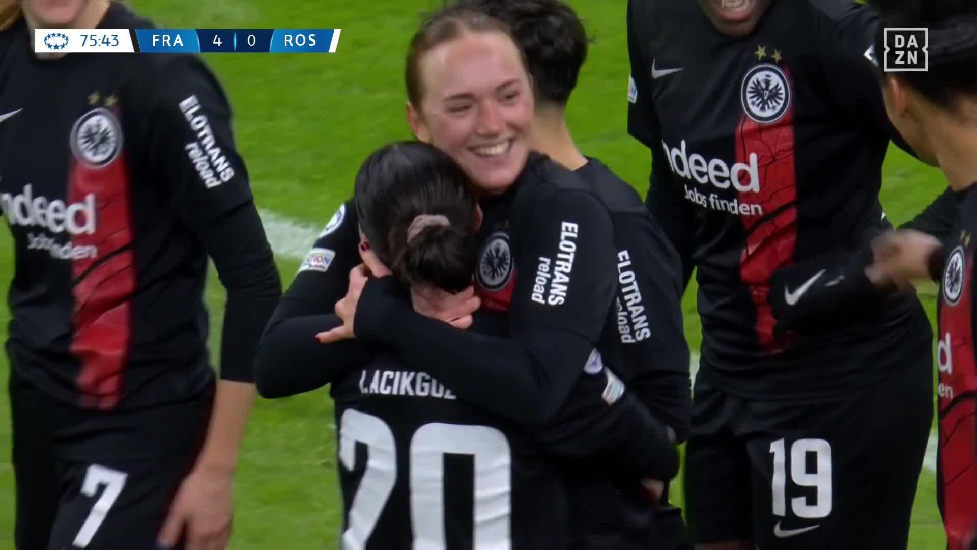 FRANKFURT RUN RIOT!! Lisanne Gräwe seals the game. 👏⚡️Watch the UWCL LIVE for FREE on DAZN 👉  #UWCLonDAZN