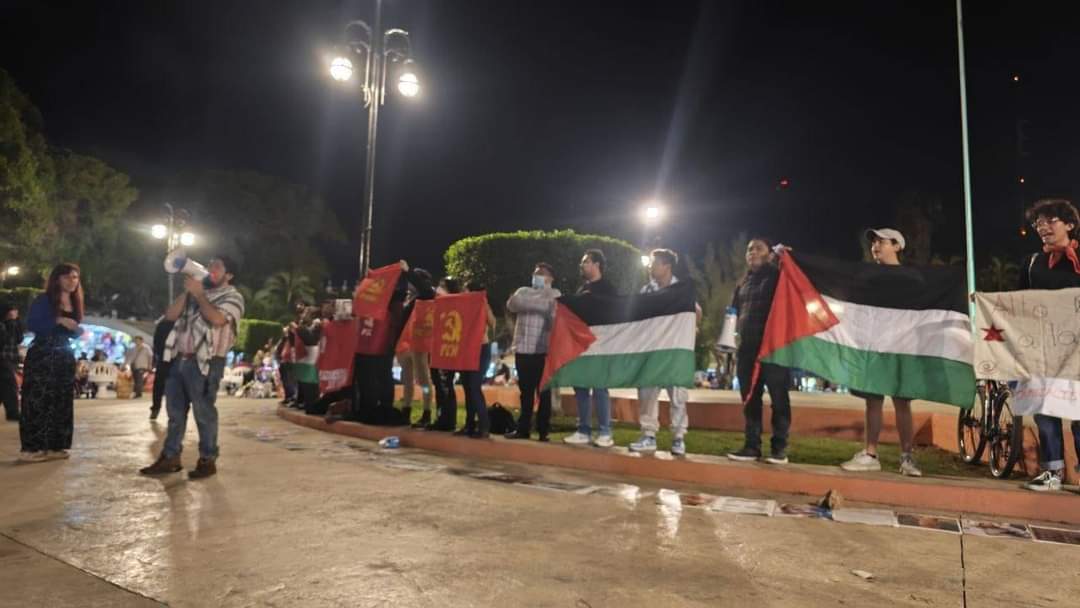 comunistamexico's tweet photo. En Yucatán los comunistas participamos de la Solidaridad con el pueblo palestino. https://t.co/h7laAiLziB