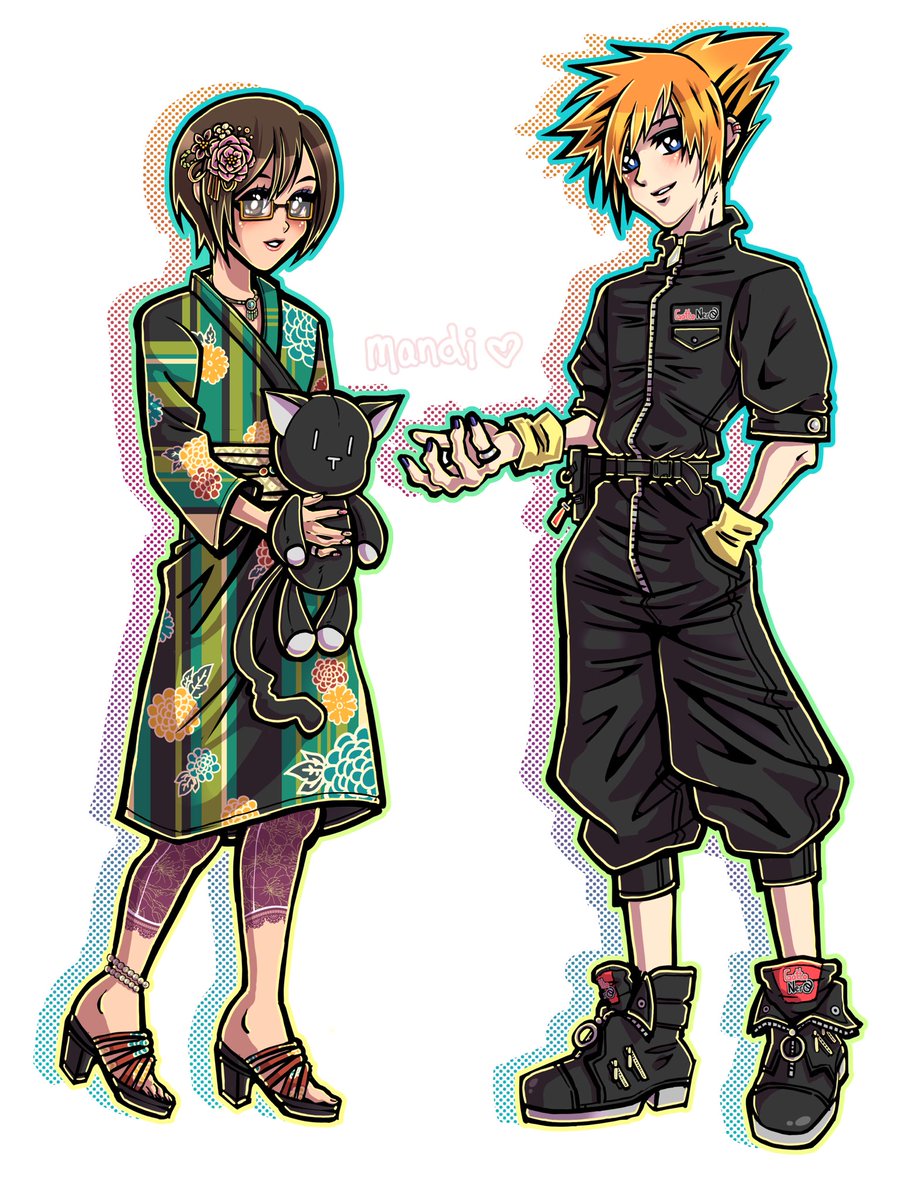 mandidandiart's tweet photo. it’s called fashion look it up👗#shikimisaki #nekusakuraba #nekushiki #neshiki #twewy #theworldendswithyou https://t.co/HB4f7G4Wgh