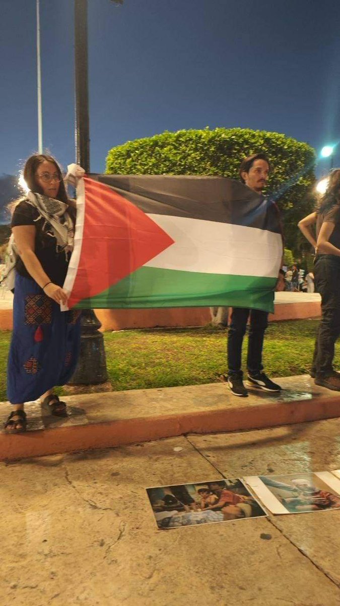 comunistamexico's tweet photo. En Yucatán los comunistas participamos de la Solidaridad con el pueblo palestino. https://t.co/h7laAiLziB