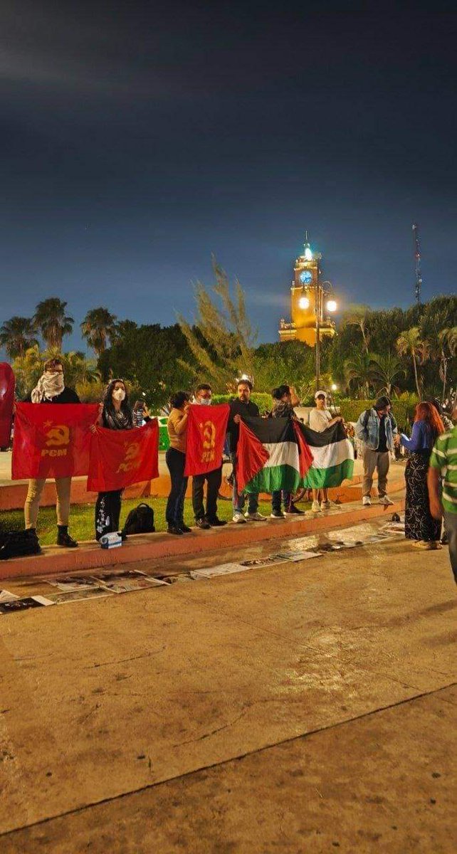 comunistamexico's tweet photo. En Yucatán los comunistas participamos de la Solidaridad con el pueblo palestino. https://t.co/h7laAiLziB