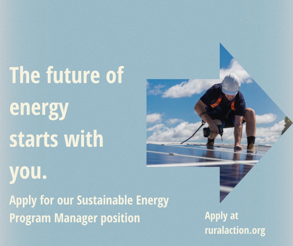 The future of energy starts with you.💡

Apply for our Sustainable Energy Program Manager and help grow sustainable energy in Ohio.

Apply through the link below. For priority consideration, please apply by February 12, 2024

ruralaction.org/job/sustainabl…