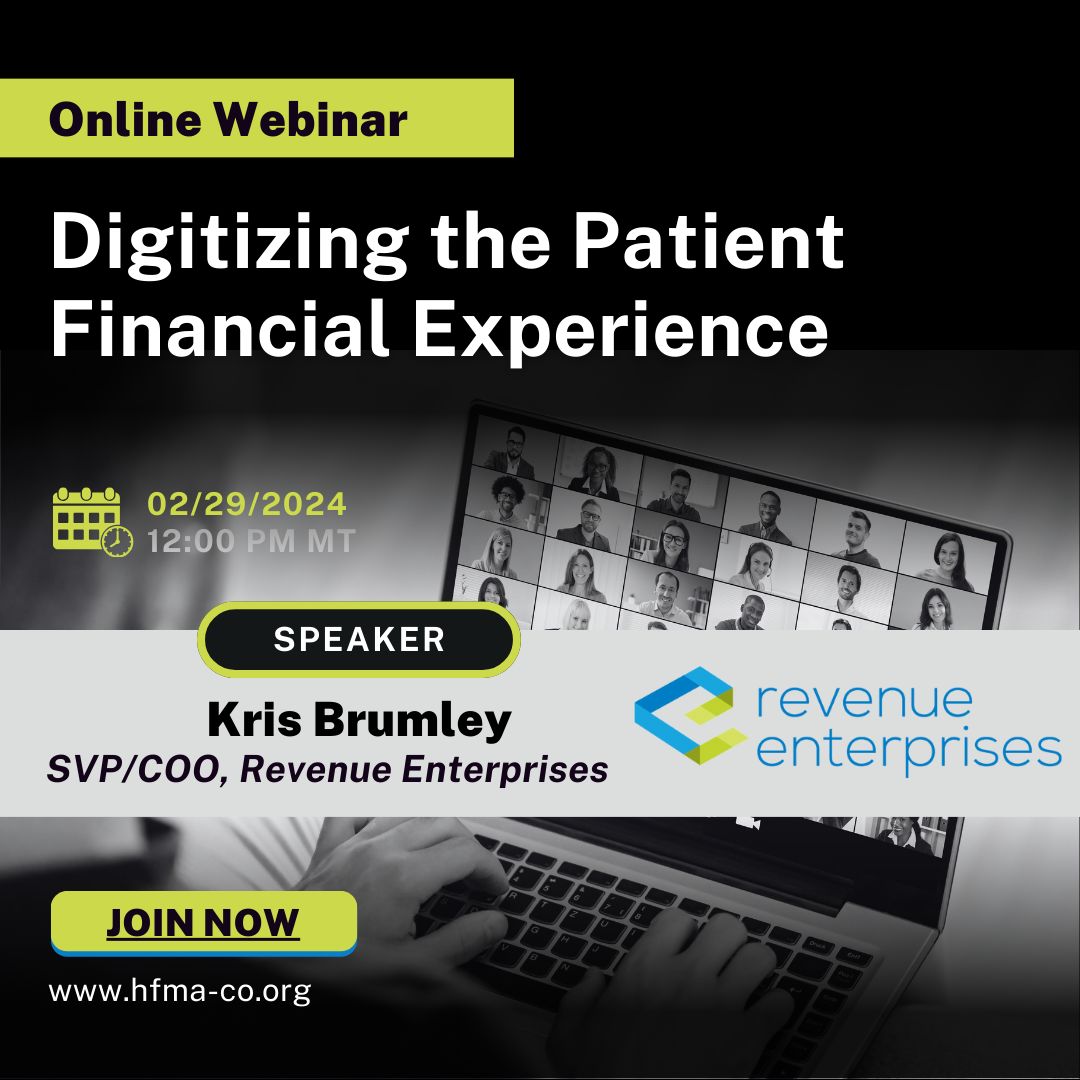 Join us for our next Region 10 webinar. "Digitizing the Patient Financial Experience".  Register now: buff.ly/42nMawe