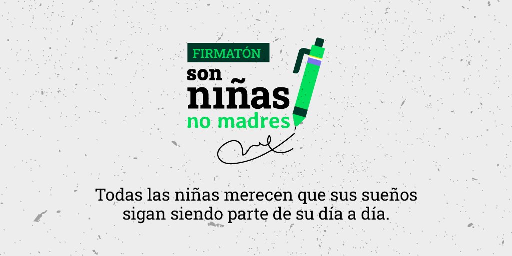 En menos de 2 minutos podrías estar sumando tu firma a favor de un cambio en la realidad en miles de niñas de América Latina. #NiñasNoMadres
Suma tu firma en el enlace 
ninasnomadres.org/sumatufirma
