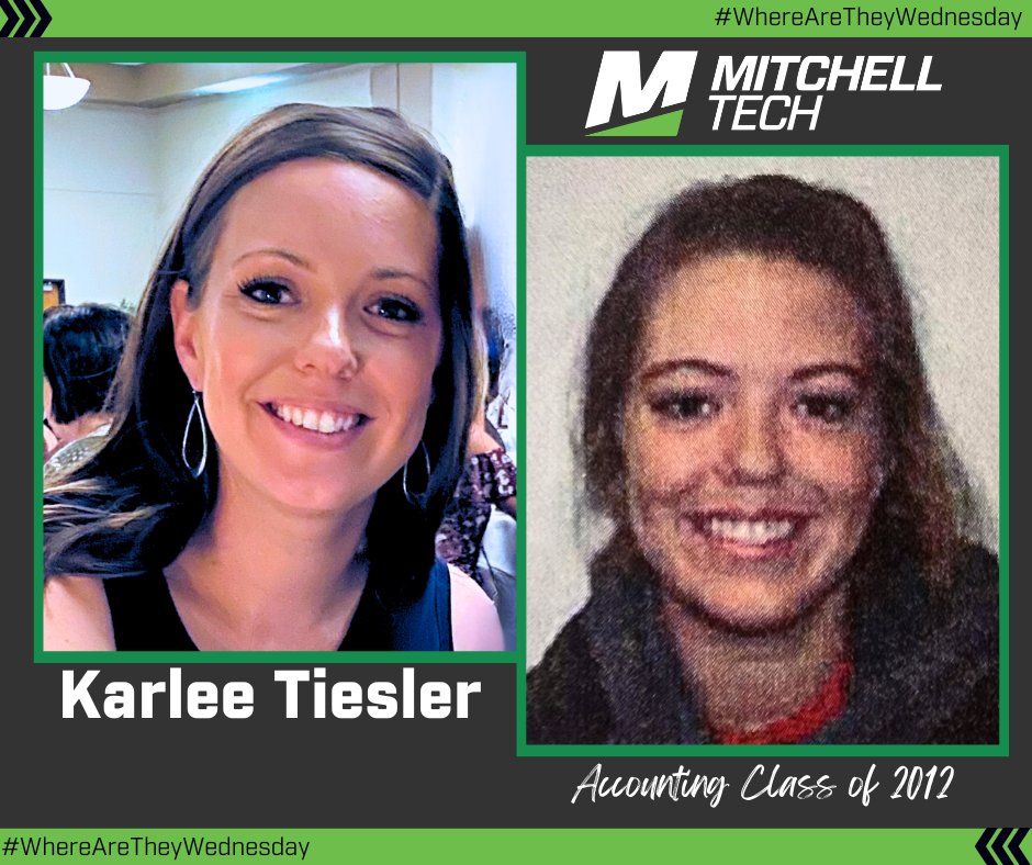 When Karlee (Jackson) Tiesler (Accounting ’12) moved from Minnesota to #MitchellTech, #MitchellSD quickly became home. She now works remotely with clients around the globe as Director of Accounting & Payroll for Colorado-based @WCGIncCPA. #BeTheBest #WhereAreTheyWednesday