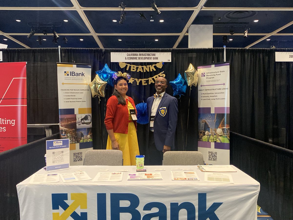 Come say hello to IBank's Lydia Workman and Steven Wright at the California Society of Municipal Finance Officers annual conference at the Disneyland Hotel! They would be happy to explain financing options for municipal infrastructure projects! #CSMFO