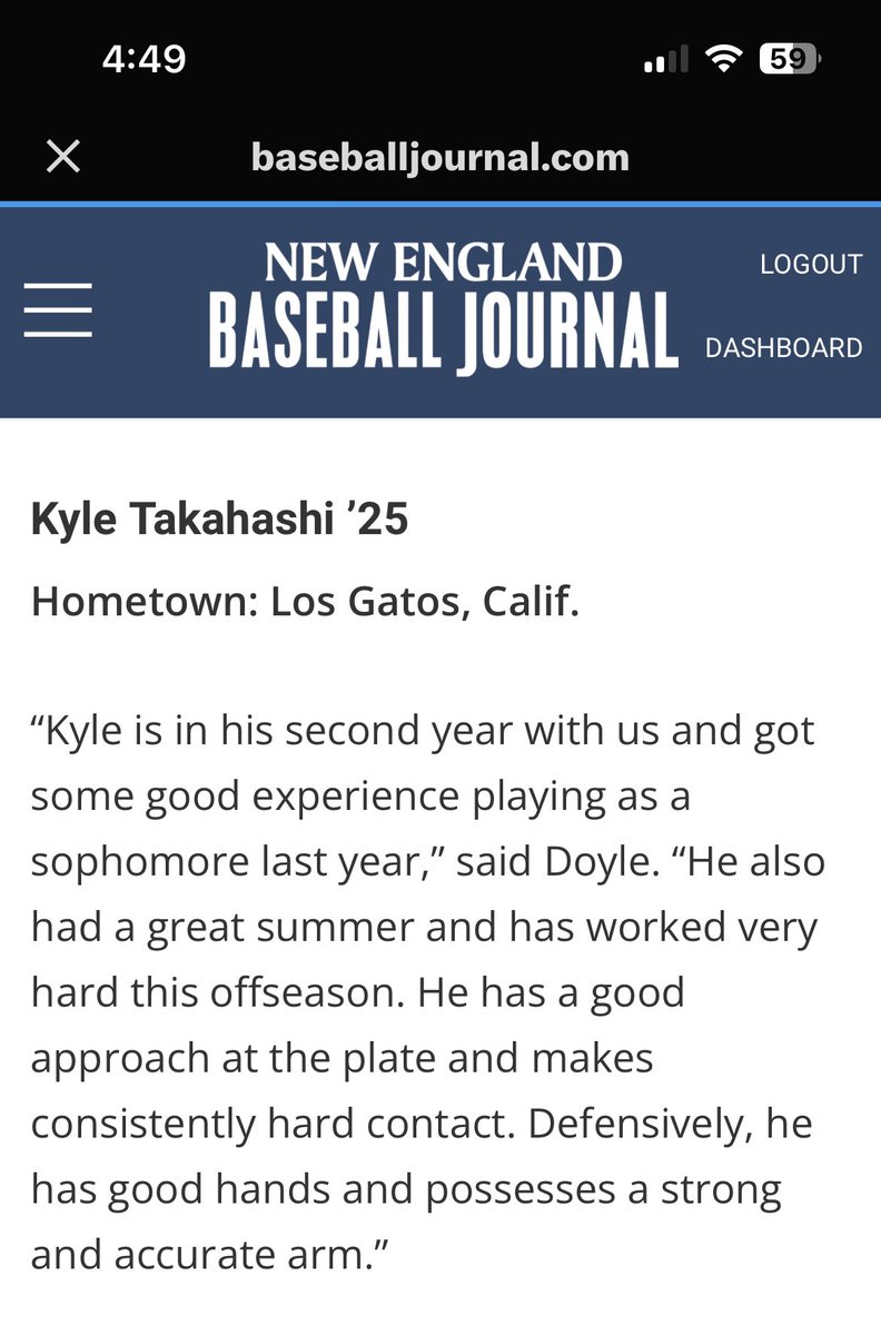 Thank you <a href="/CDoyle1329/">Cody Doyle</a> and <a href="/NE_Baseball/">NE Baseball Journal</a>