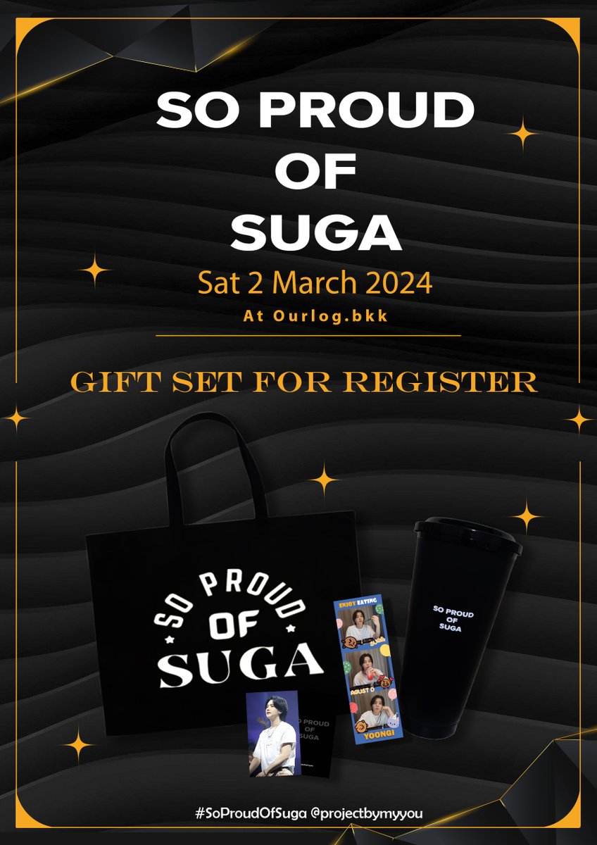 projectbymyyou's tweet photo. 🐱𝐌𝐈𝐍 𝐘𝐎𝐎𝐍 𝐆𝐈 🍊
🎂𝓑𝓲𝓻𝓽𝓱 𝓓𝓪𝔂 𝓟𝓻𝓸𝓳𝓮𝓬𝓽💜
#SoProudOfSuga  ฅ^•ﻌ•^ฅ   

📅2 Mar 2024 
📌Ourlog.bkk 
(BTS โพธิ์นิมิตร ทางออก2)
   
✨ฟอร์มลงทะเบียนงาน
https://t.co/HxjT8zh8nU

#HappyYoongiDay #HappySugaDay #SUGA #YOONGI #HappyBirthdayYoongi #HappyBirthdaySUGA https://t.co/7G1dAbCbyl
