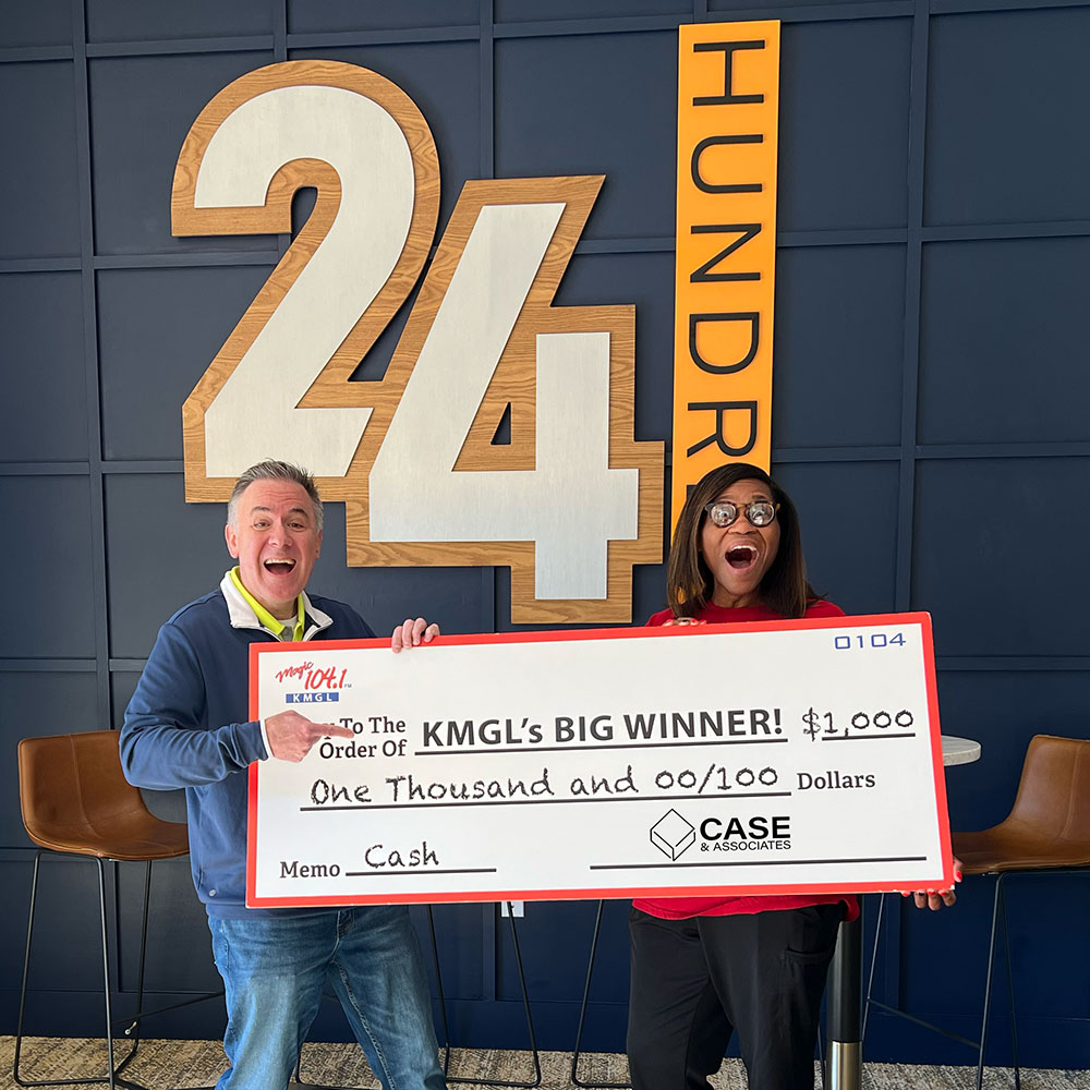 Just <a href="/DancinDaveMcKay/">Dave McKay</a>  handing out $1,000 to ANOTHER winner! Congrats Constance! From <a href="/CaseAssociateOK/">Case & Associates</a>   and Magic 104.1!