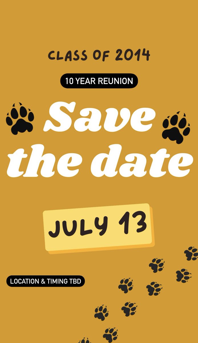 PHS!!! Tell a friend to tell a friend. 10 year reunion 🐾🧡🖤