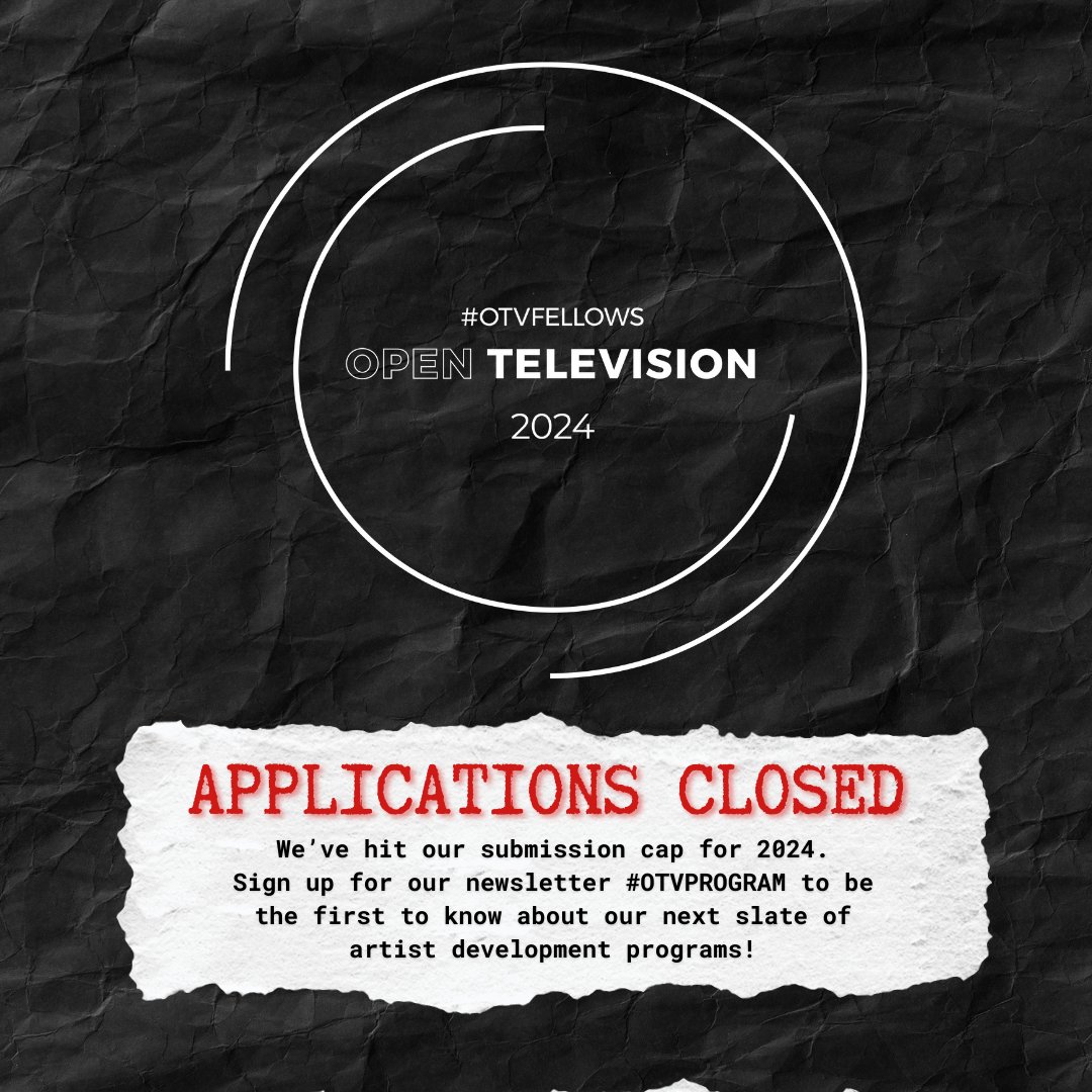 weareotv's tweet photo. It's official... we've hit our cap for our 2024 #OTVFellows application!!
Sign up for our newsletter #OTVPROGRAM to be the first to know about our next slate of artist development programs! (linkinbio)
For additional questions please email development@weareo.tv https://t.co/riHmtFE4jh