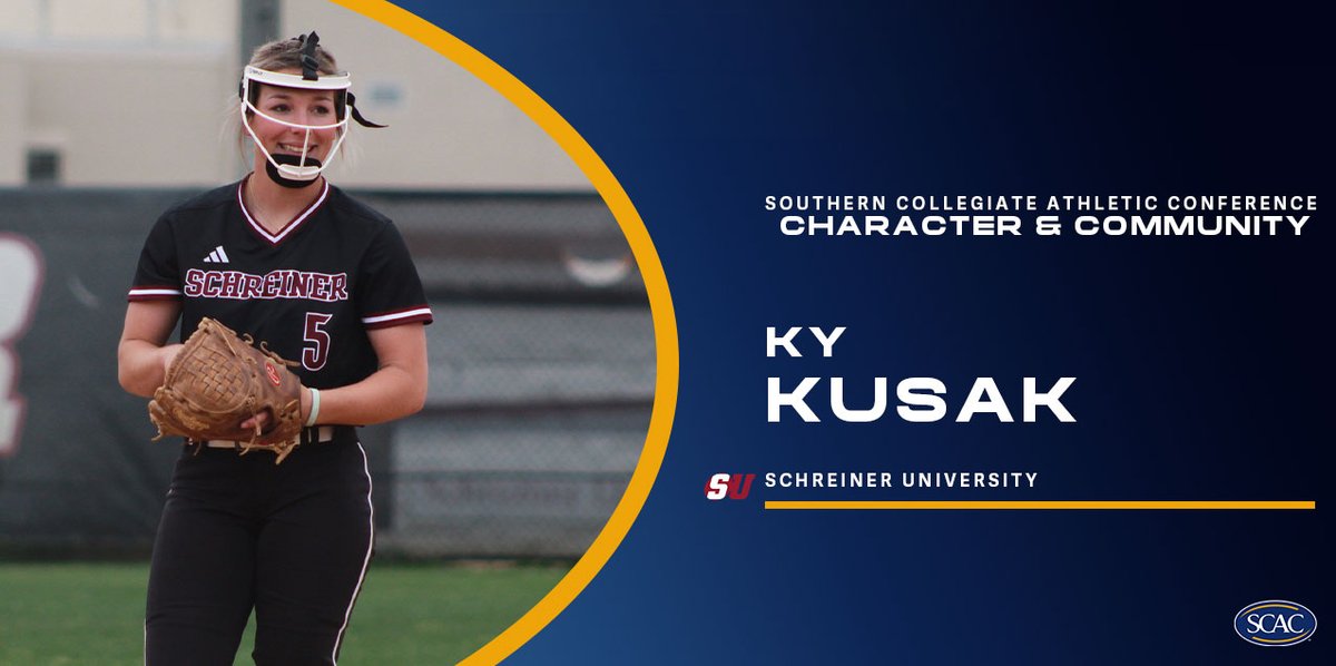 SCAC (@scac_sports) on Twitter photo Congratulations to this week's #SCAC Character & Community Female Student-Athlete of the Week, Ky Kusak of the <a href="/SUMountaineers/">Schreiner Athletics</a>
RELEASE: tinyurl.com/dvnwunsb
#SCACpride | #DIII50 Congratulations to this week's #SCAC Character & Community Female Student-Athlete of the Week, Ky Kusak of the <a href="/SUMountaineers/">Schreiner Athletics</a>
RELEASE: tinyurl.com/dvnwunsb
#SCACpride | #DIII50