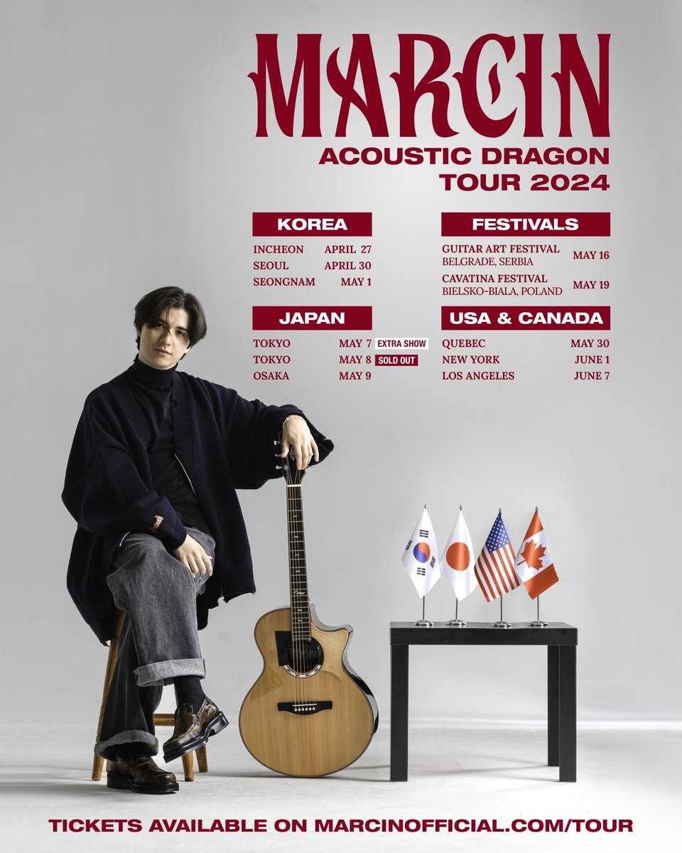 MarcinGuitar's tweet photo. Finally, my international tour 🌍
Playing in USA, CAN, JAP, KOR 💗 Buy tickets here: https://t.co/fRK8QSt86i https://t.co/xDeMbQJz4n