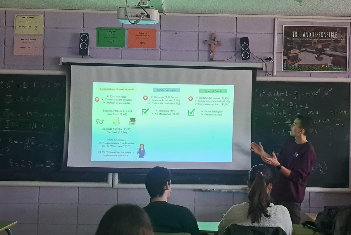 fecsfc's tweet photo. Hoy, Tomás Olivo, antiguo alumno del colegio, presentó a los alumnos y alumnas de 2º de Bachillerato su TFM “Tratamiento integral del sueño desde la Educación Física: una investigación e intervención educativa”.
#orgullosos #antiguosalumnos #findemaster #denada https://t.co/WM9CqUDtR1