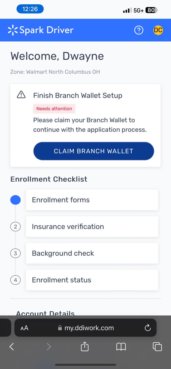VoyC74656's tweet image. Dear @Walmart I’m trying to drive for #sparkdriver but my application is stuck, @branch cash app is not allowing me to create an account. But I’ve created a #oneapp account. But this button won’t allow me to move forward please help me.
