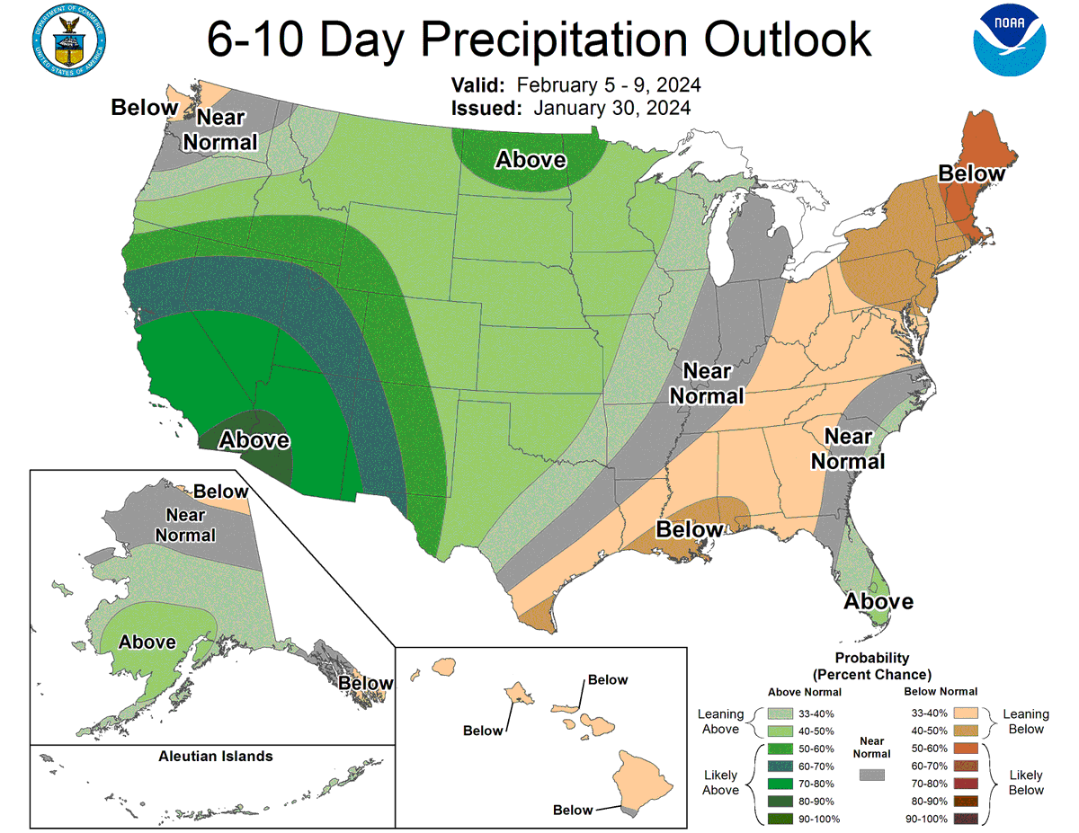 NWSILN's tweet photo. [12:30 PM] The area receives a bit of a reprieve from the active pattern over the next week! Expecting drier conditions and above normal temperatures. https://t.co/xt12SuuB0h