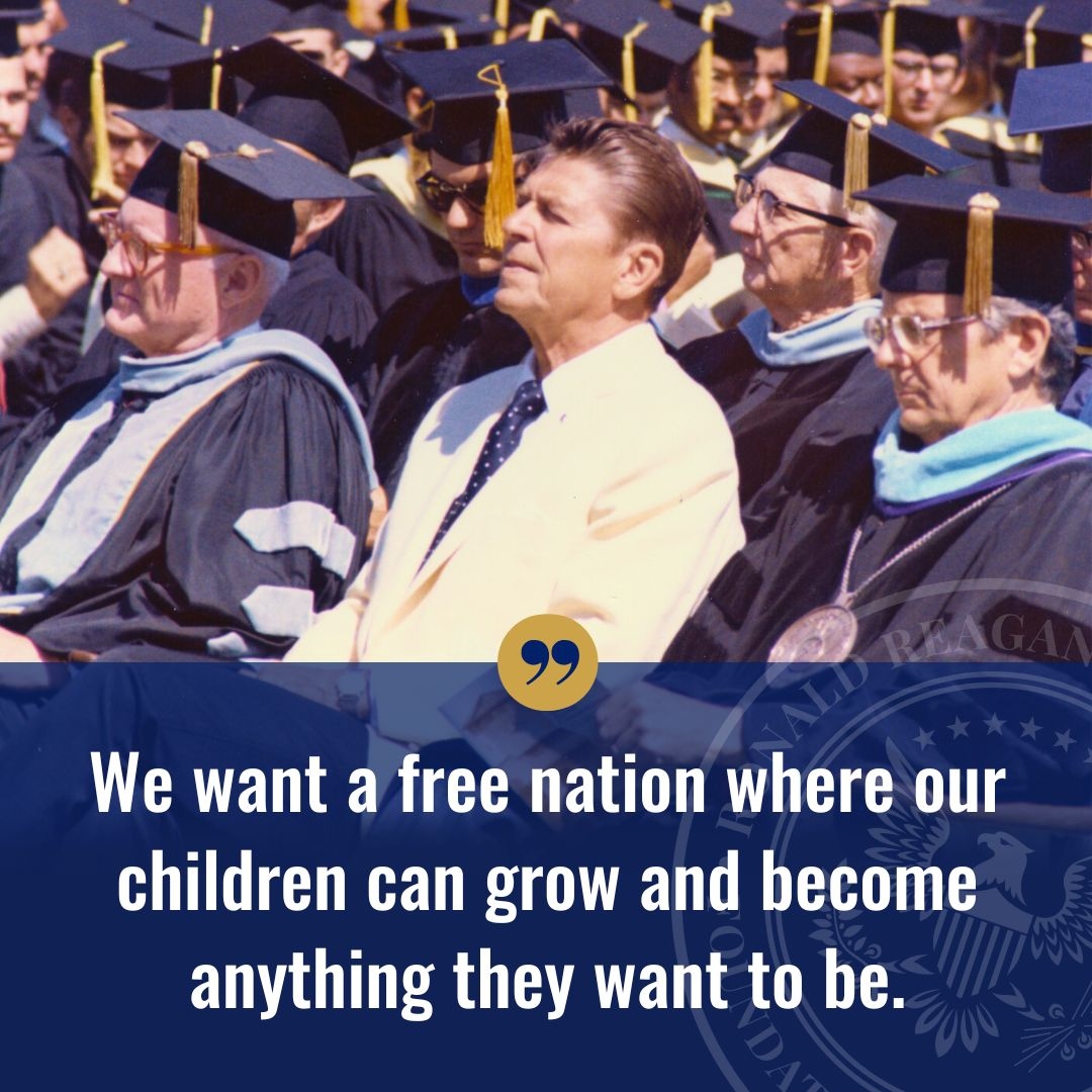 President Reagan believed that every child should have the opportunity to pursue their dreams in this free country. His dedication to empowering and supporting young minds will always be remembered. #RonaldReagan #YoungMinds #AmericanDream
