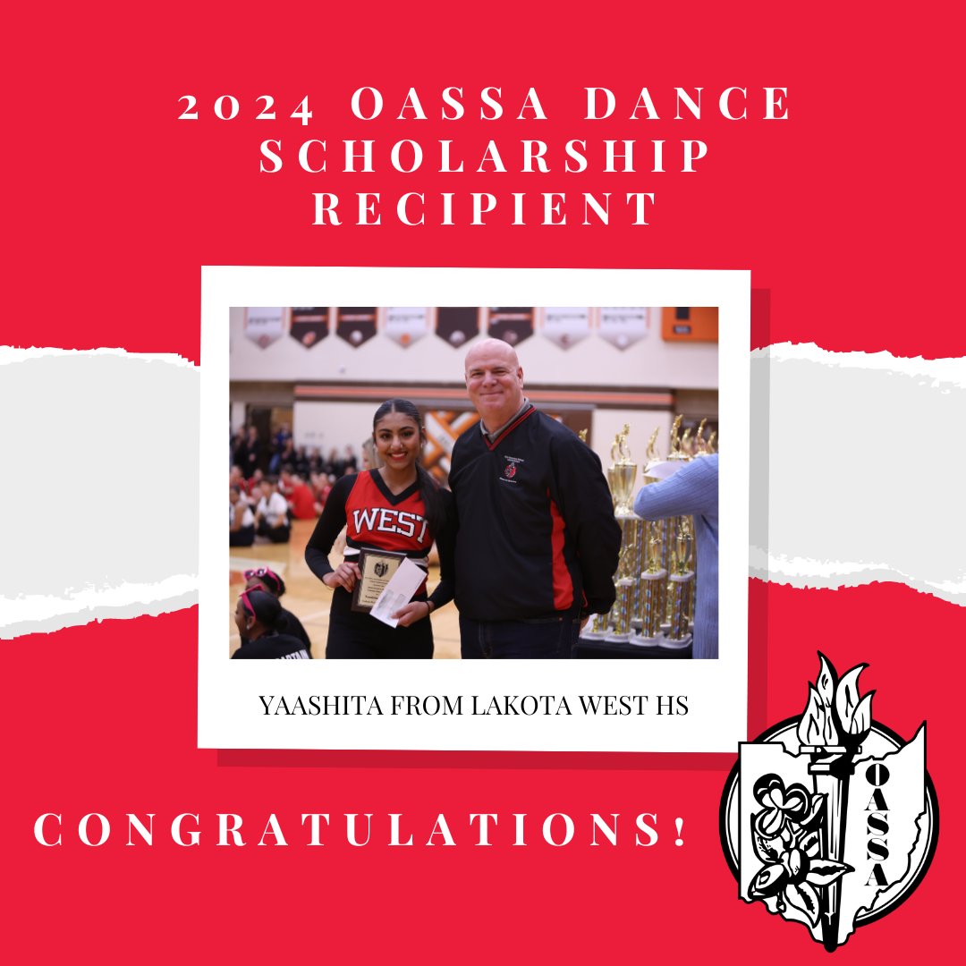 OhioPrincipals's tweet photo. Congratulations to the (2) OASSA Dance Scholarship Recipients for 2024!  Way to go, ladies!!  
@FirebirdTweets @westfirebirds  @LHSAthleticDept @OLHSDance https://t.co/lKpqErtdy1