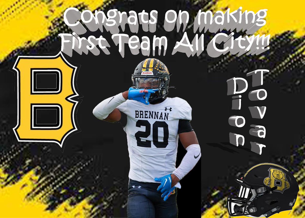 CONGRATS TO <a href="/DionTovar/">Dion Tovar</a> BEING FIRST TEAM ALL CITY 

GREAT SEASON!!!!!

#RecruitBrennanBears #BFND 

<a href="/BasoreCoach/">CoachBaz</a> 

📸:<a href="/CoachMercado61/">Alex Mercado</a>