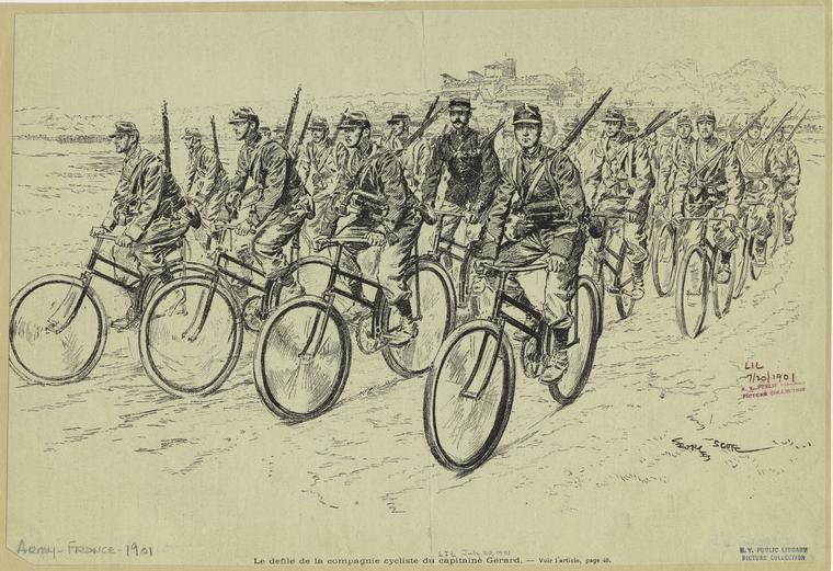 The parade of Captain Gérard’s cycling regiment - 1901

You can read far more about Captain Gérard and his use of the bike for military purposes here: perso.numericable.fr/cf40/articles/…
•
#cyclingblog #cyclingculture #cycling #bikelife #cyclist #roadbike #cyclingtips #roadcycling
