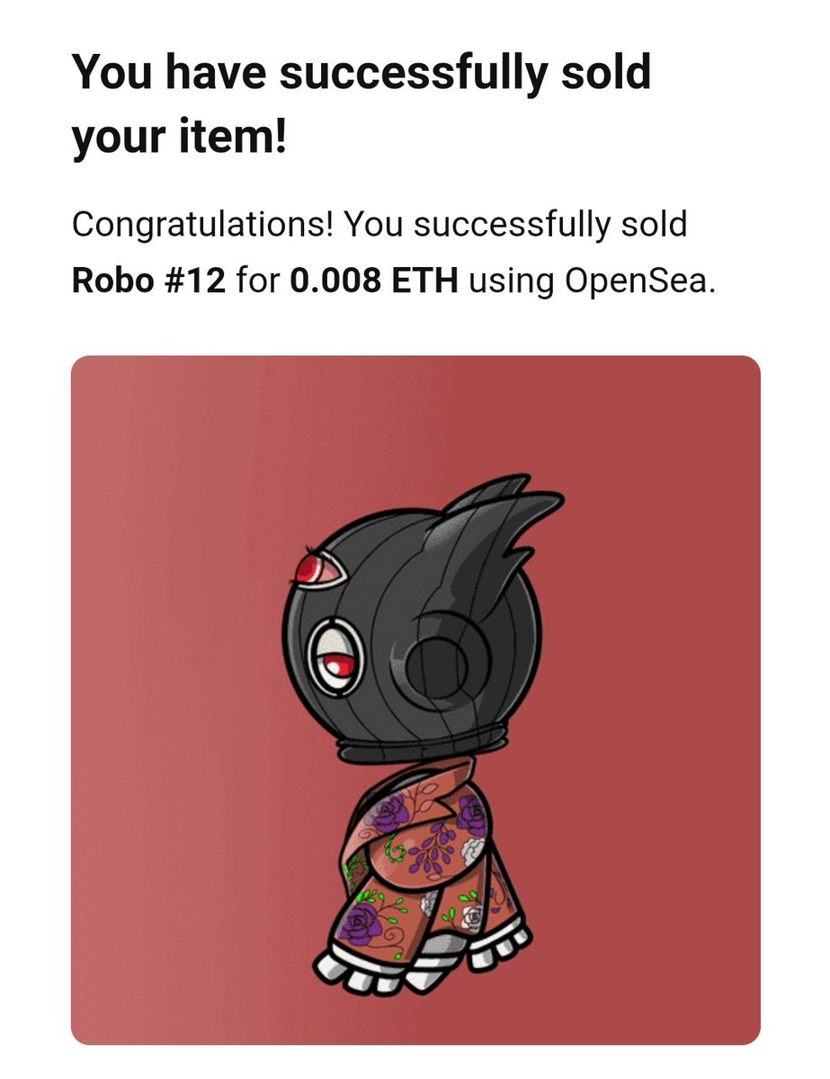 SOLD !
Robo #12
Congrats and thanks to the owner <a href="/MetaM00/">MetaMú.base.eth⌐◨-◨</a> 🔥🤖
Let's follow <a href="/MetaM00/">MetaMú.base.eth⌐◨-◨</a> 🤖🚀
Thankyou so much for the support🤖🔥🙏
#Sauvi is for the people 🤖🚀