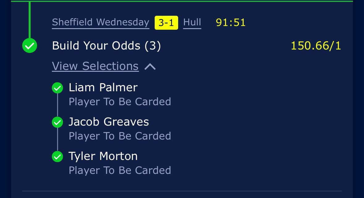 ANOTHER 50/1 WINNER LAST NIGHT 🔥

100 RETWEETS FOR CARD TIPS LATER TONIGHT 🟡🔴

50/1 winner Tuesday ✅

66/1 winner Sunday ✅

115/1 winner Thursday ✅

Decent few days 🔥

Plus many more winners this month including 110/1 &amp; 150/1 trebles ✅

18+ gambleresponsibly