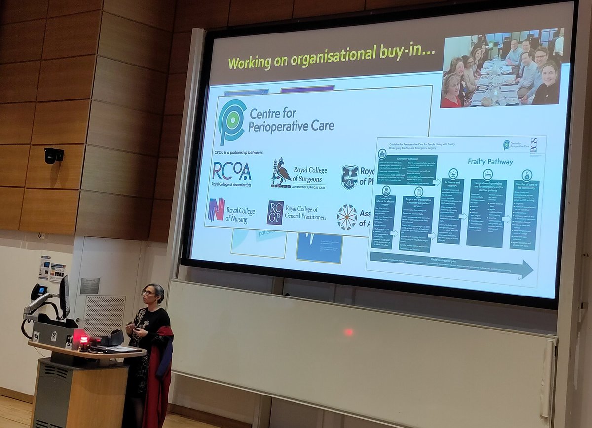 scarlettmcnally's tweet photo. Fantastic to hear from the amazing @JKDhesi, giving her inaugural Professorial lecture @KingsCollegeLon. On POPS (Perioperative Care of Older People undergoing Surgery = better care + reduces length of stay 40%). It's lovely to work with you @CPOC_News! https://t.co/OwHkS9m1u1