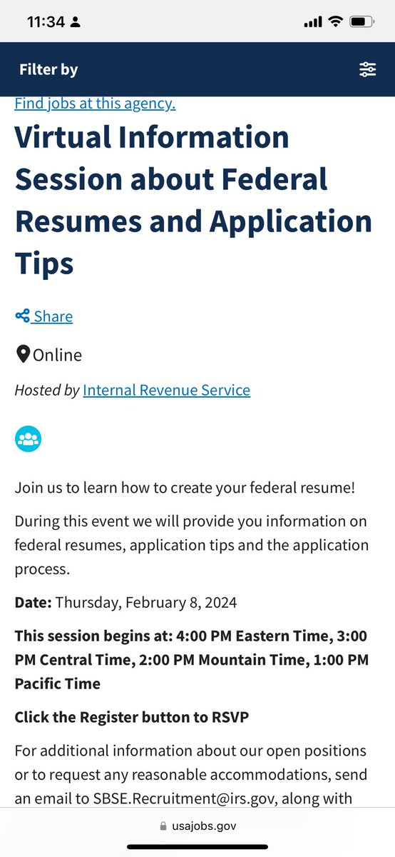 The Federal Government is hosting a FREE session on Federal Resumes and Applications. Perfect opportunity for those looking to transition to GovTech! Come on over! #BlackTechTwitter

Link: usajobs.gov/notification/E…