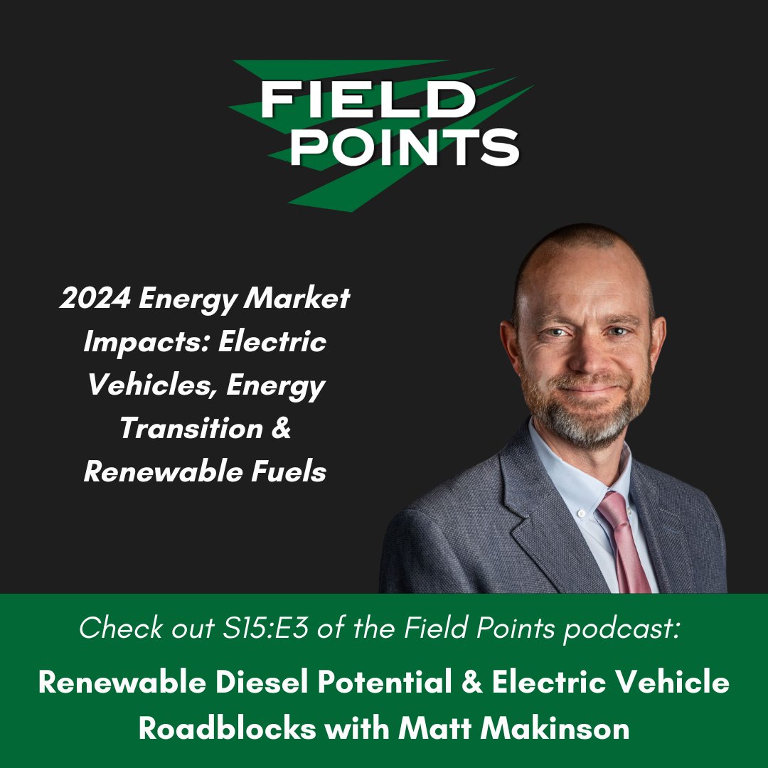 Ceres Solutions (@ceres_solutions) on Twitter photo To round out Series 15 of the Field Points podcast, weāre joined by Matt Makinson, Vice President of Supply & Marketing at <a href="/CountryMark/">CountryMark</a>.
Matt shares his insights on the potential 2024 political and economic impact electric vehicles, renewable fuels, and the energy transition To round out Series 15 of the Field Points podcast, weāre joined by Matt Makinson, Vice President of Supply & Marketing at <a href="/CountryMark/">CountryMark</a>.
Matt shares his insights on the potential 2024 political and economic impact electric vehicles, renewable fuels, and the energy transition