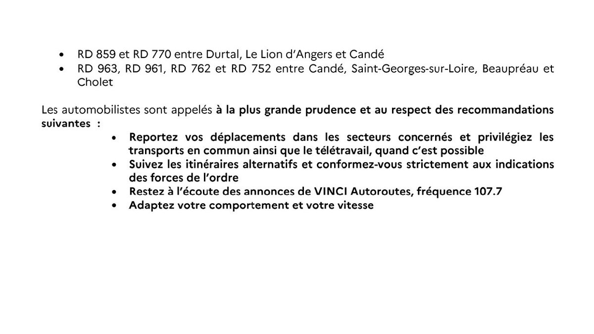 Prefet49's tweet photo. ⚠️ Mobilisation agricole à #Angers le 1er février : perturbations de circulation à anticiper  

De fortes perturbations de circulation sont à anticiper dès 9h30, dans l’agglomération d’#Angers, en plus des blocages déjà en place sur les autoroutes du département

Toutes les infos https://t.co/1Lai8jzHQq