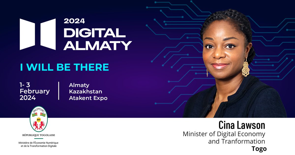 Honoured to represent #Togo at Digital Almaty 2024. This event provides us with an opportunity to discuss our country's progress and challenges in terms of digital transformation with high-ranking officials. We will also participate in bilateral meetings to establish productive…