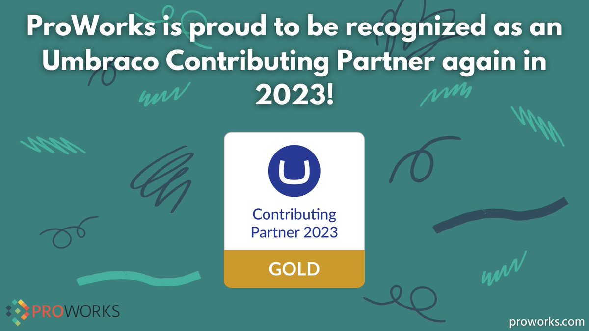 proworks's tweet image. ProWorks is honored and excited to be awarded as an @umbraco Contributing Partner again in 2023!
Congrats to all the Contributing Partners and thanks for all your hard work! #h5yr #umbraco