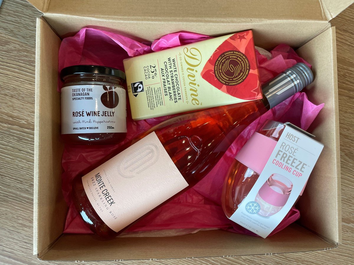 Elevate your Valentine’s Day with our Celebrate Love Gift Basket! 💕 Included in the basket are:

🍾 2022 Living Land Sparkling Wine 
🍷 Freezer Wine Glass
🍫 Exquisite white chocolate bar 
🍒 Rosé Wine Jelly 

Get yours here: montecreekwinery.com/product/celebr…