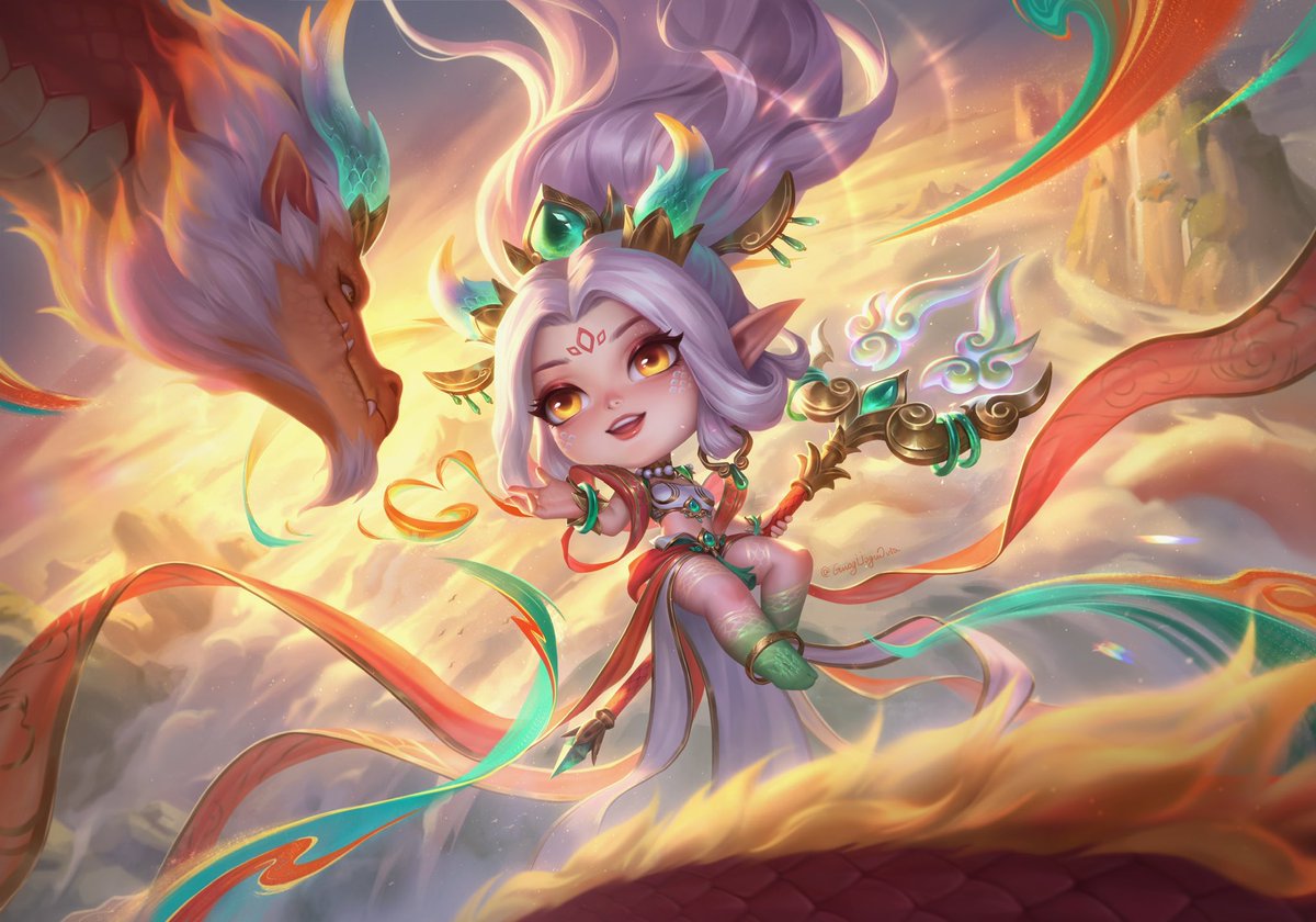 #TFT #LeaguefLegends #LeagueOfLegendsArt #LeagueOfLegendsFanArt #fanart #janna #heavenscale 
画了一个风女Janna
希望大家喜欢～