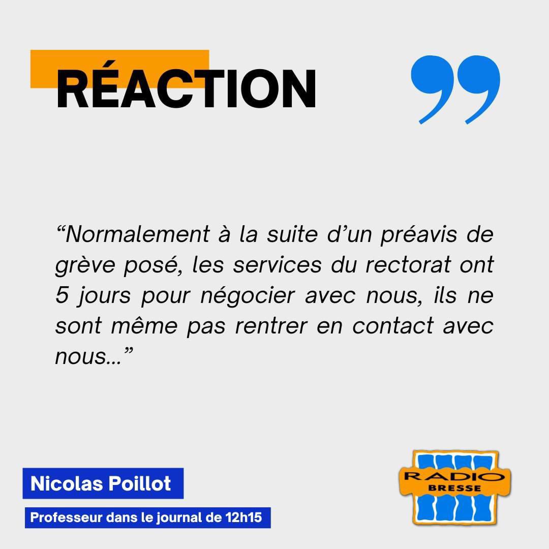 rbresse's tweet photo. 👨‍🏫 Louhans : Grève au collège Henri Vincenot, les professeurs protestent contre la baisse des moyens

🎙️ Réaction à retrouver en intégralité dans l'interview du jour sur notre site internet https://t.co/HJhgfq1FVI https://t.co/cZoSEd3Ufu