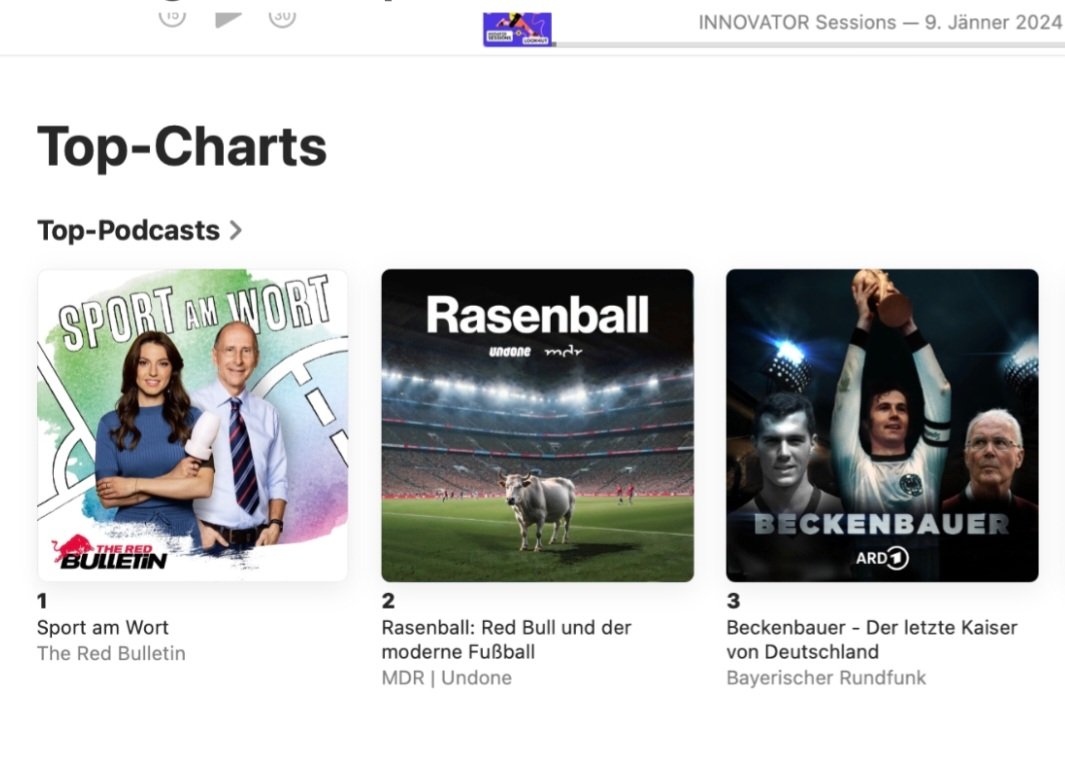 PeterFilzmaier's tweet photo. Platz 1 in den Apple Podcast Charts für "Sport am Wort" 😊👇 Und ab heute ist eine Bonusfolge online
https://t.co/L1vaPrNmmu
Auge @ArminWolf, zum Glück starten die @alinamarzi und ich in der Kategorie Sport, sonst hätten #DerProfessorundderWolf starke Konkrurrenz 😉
@theredbulletin @redbullAustria