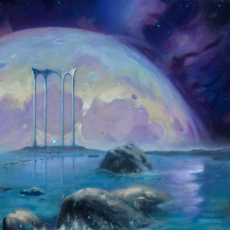 Some detail from a new painting I've been working on!🖌🎨
#albumart #coverart #scifi #painting