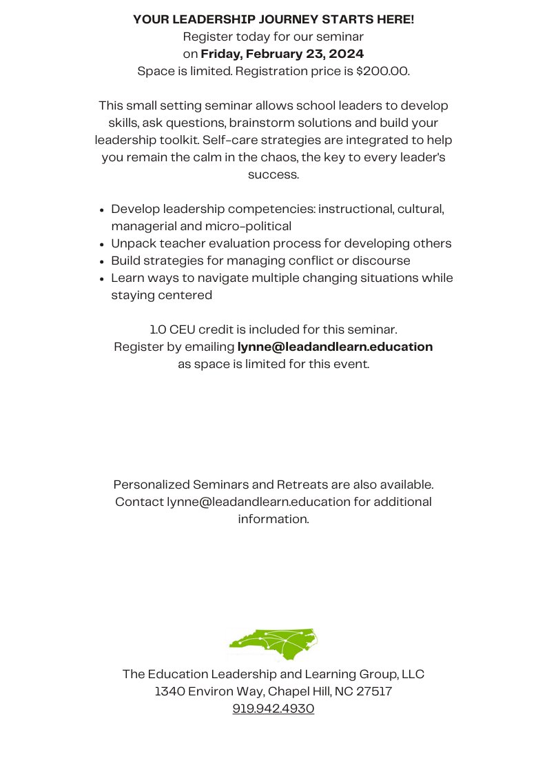 leadandlearnNC's tweet image. Sign up with us today.  Registration closes February 8th.