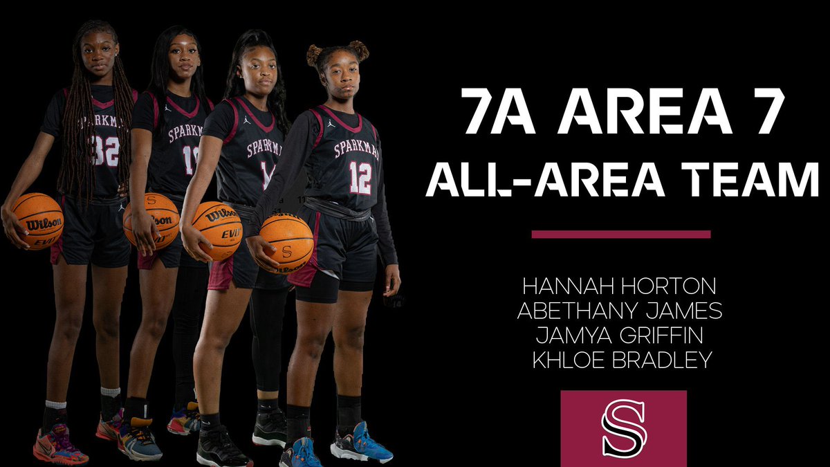 SparkmanGirlsBasketball (@sparkmangirlsbb) on Twitter photo Congratulations to <a href="/hannah_q3/">Hannah Horton</a> <a href="/abethany_14/">Abethany James</a> <a href="/itsss_mya/">Jamya Griffin</a> & <a href="/KhloeBradley5/">Khloe Bradley</a> for making the 7A Area 7 All-Area Teamā¼ļø
#WeAreSparkman
<a href="/MCSSAthletics/">MCSS Athletics</a> Congratulations to <a href="/hannah_q3/">Hannah Horton</a> <a href="/abethany_14/">Abethany James</a> <a href="/itsss_mya/">Jamya Griffin</a> & <a href="/KhloeBradley5/">Khloe Bradley</a> for making the 7A Area 7 All-Area Teamā¼ļø
#WeAreSparkman
<a href="/MCSSAthletics/">MCSS Athletics</a>