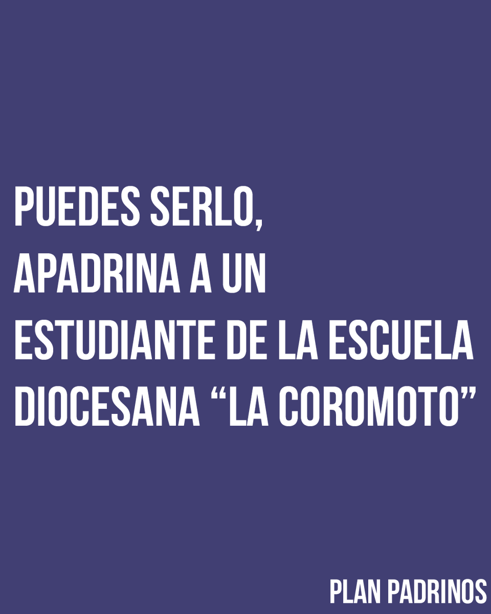 Asopica's tweet photo. Retomamos el #PlanPadrinos

Tú puedes becar a un niño de la Escuela “La Coromoto” y asegurarte de que cumpla su sueño de seguir estudiando. Estos son los distintos planes:

Matrícula anual: $60

Matrícula anual + inscripción: $70

Matrícula anual + inscripción + uniforme: $80 https://t.co/89t09IckvT