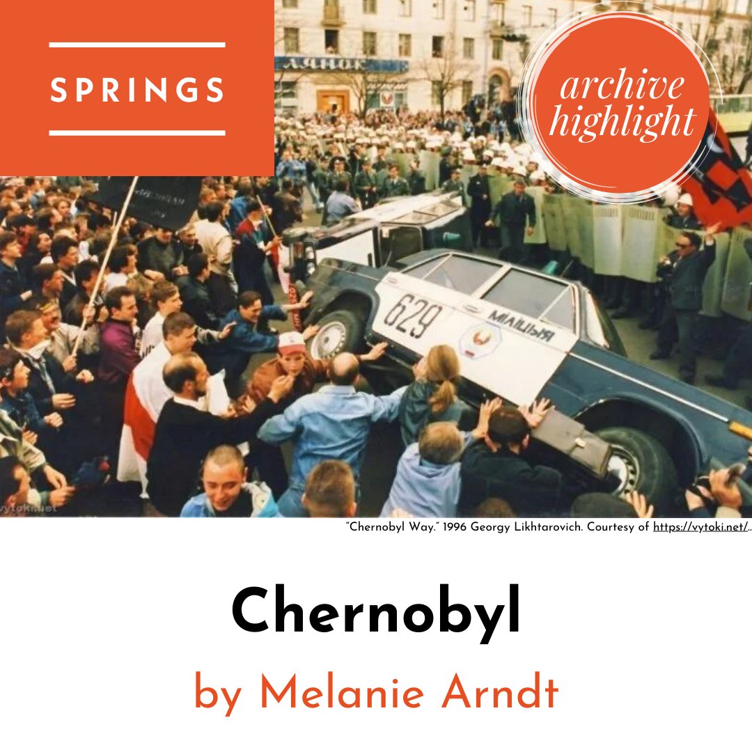 Today's #Archive #Highlight is '#Chernobyl' by Melanie Arndt. Read her personal comment of her experiences with recent Central European history in our 𝘚𝘱𝘳𝘪𝘯𝘨𝘴 qrchive. Direct link: springs-rcc.org/radioactive-ch… Happy Reading! #rccsprings #tbt #envhist #envhum