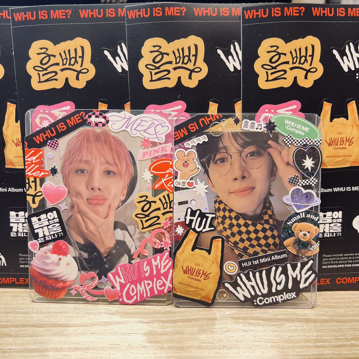 專輯多買幾張的好處(˶‾᷄ ⁻̫ ‾᷅˵)
：我有好多貼紙可以拿來咕卡😍