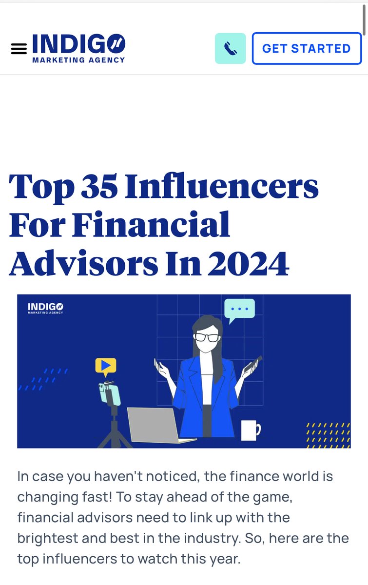 Great to be on this list of the Top 35 Influencers for Financial Advisors in 2024 alongside many of my friends in the space! lnkd.in/gAGKd6e6