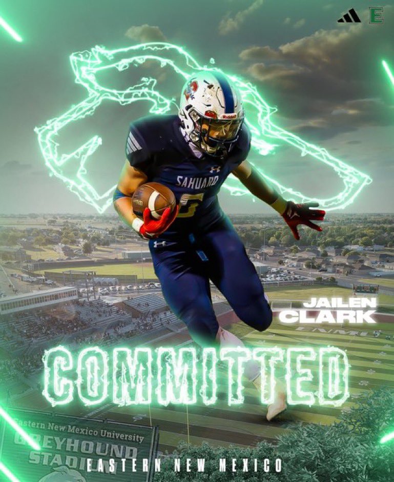 So excited to announce my commitment to @ENMUFootball !! I am so blessed to have this opportunity. Thank you so much @Coach_BPerkins @CoachKelleyLee for showing so much love! Let’s get to work. #AGTG