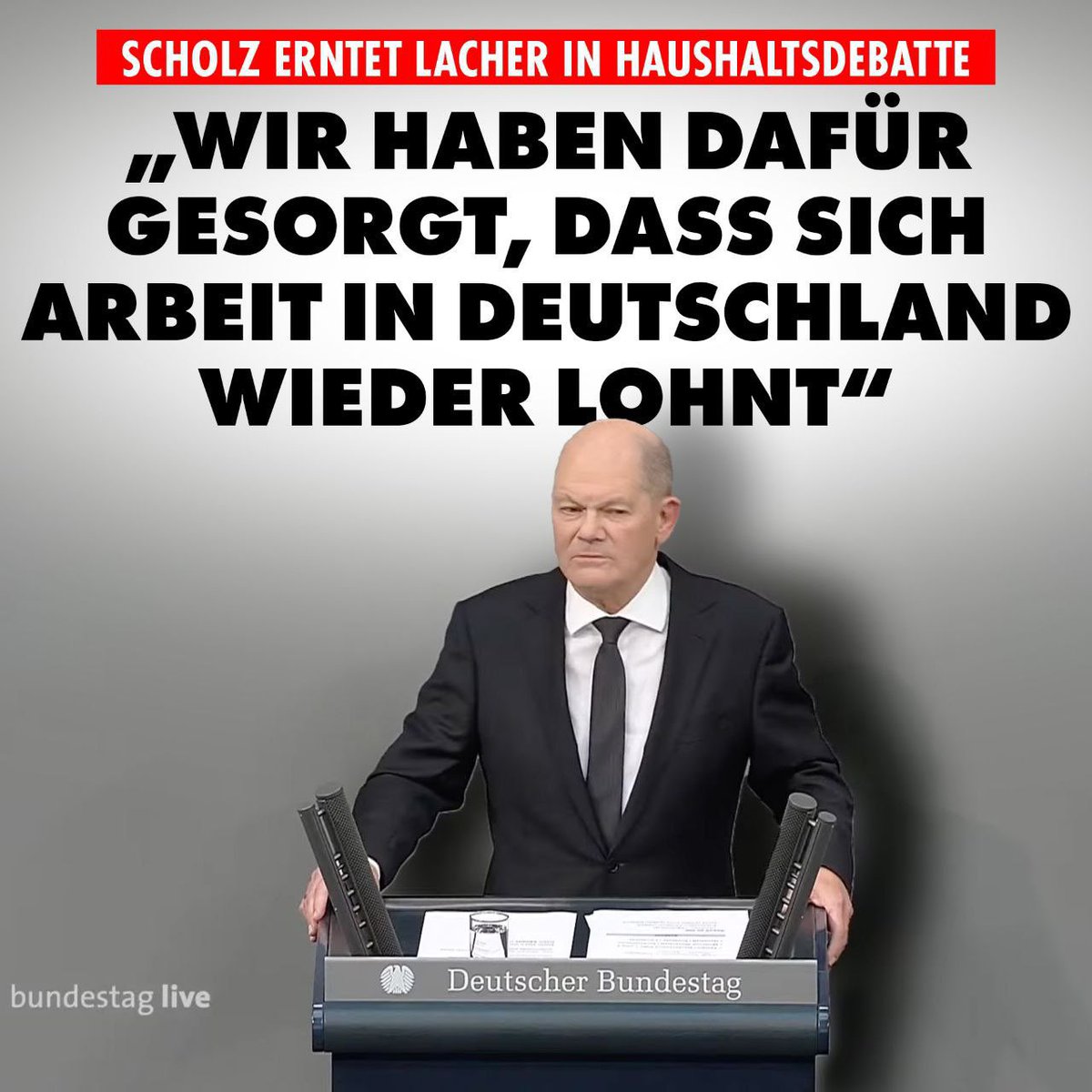 #scholz erntet viele Lacher in der #Haushaltsdebatte 😀